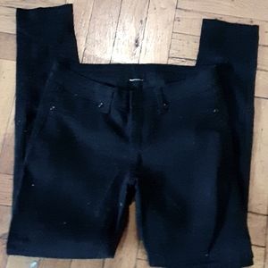 black ink Jean's leggins 4 pockets zipper